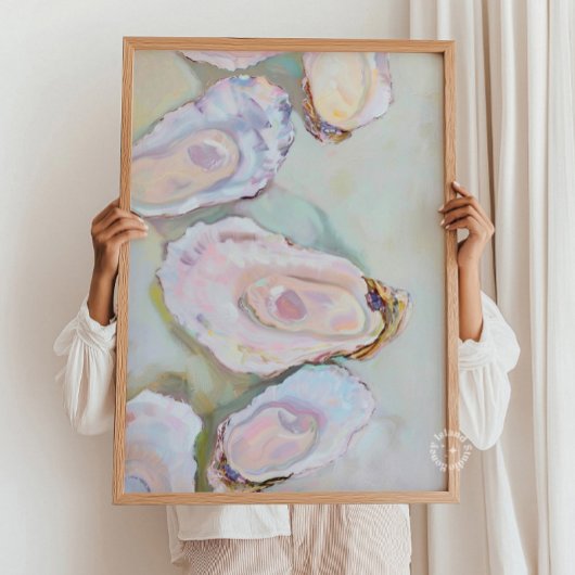 Oesters Schilderen Muur Print Pastel