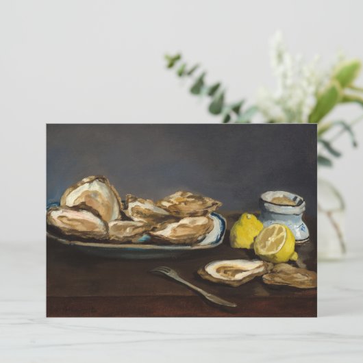 Oesters van Edouard Manet Bedankkaart (Staand voorkant)
