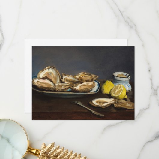 Oesters van Edouard Manet Bedankkaart (Voorkant / Achterkant in situ)