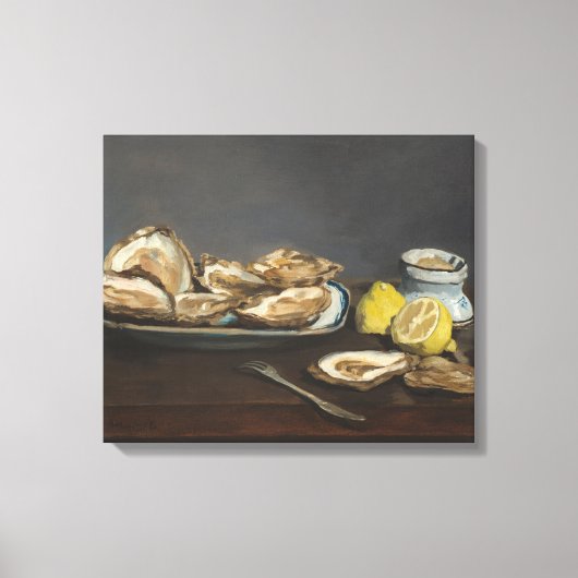 Oesters (van Edouard Manet) Canvas Afdruk (Voorkant)