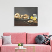 Oesters (van Edouard Manet) Canvas Afdruk (Insitu (Woonkamer))