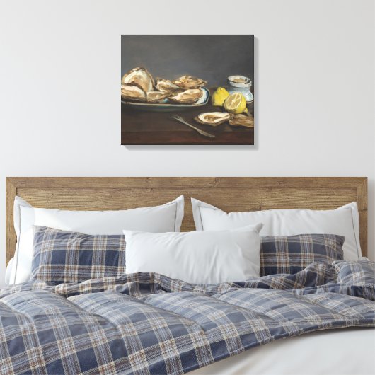 Oesters (van Edouard Manet) Canvas Afdruk (Insitu (Slaapkamer))