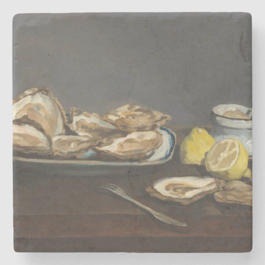 Oesters (van Edouard Manet) Stenen Onderzetter (Voorkant)