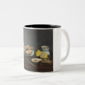 Oesters (van Edouard Manet) Tweekleurige Koffiemok (Voorkant rechts)