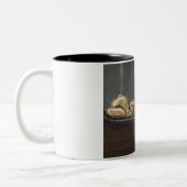 Oesters (van Edouard Manet) Tweekleurige Koffiemok (Links)