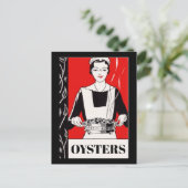 Oesters, voeg tekst toe briefkaart (Staand voorkant)