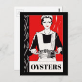 Oesters, voeg tekst toe briefkaart (Voorkant / Achterkant)
