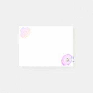 Oesterschaal met peren op wit post-it® notes