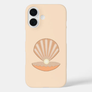 Oesterschelp en Parel Geslacht Neutraal iPhone 16 Hoesje