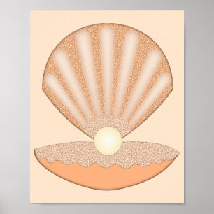 Oesterschelp en Parel Geslacht Neutraal Poster