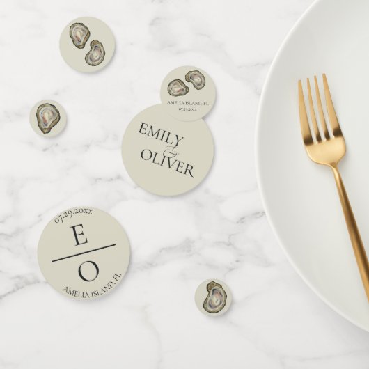 Oesterschelpen Bruiloft Confetti (Groep)