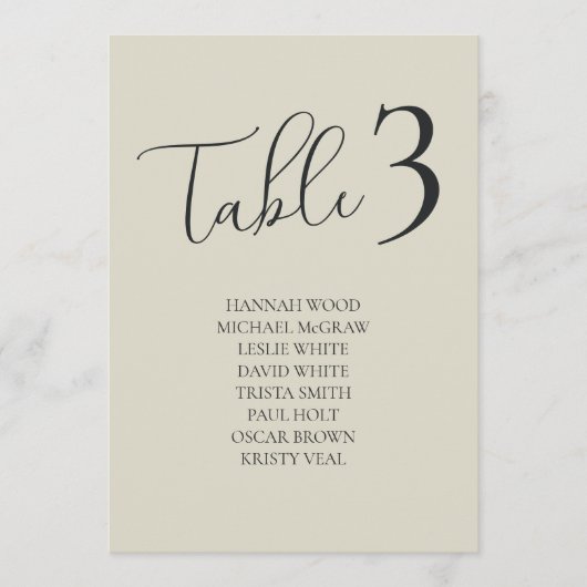 Oesterschelpen Bruiloft Tafelstoelindeling Kaarten (Voorkant)