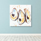 Oesterschelpen Canvas Afdruk (Insitu (Houten vloer))