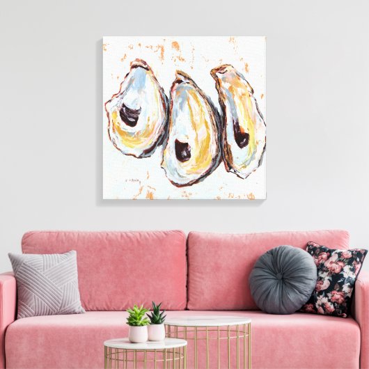 Oesterschelpen Canvas Afdruk (Insitu (Woonkamer))