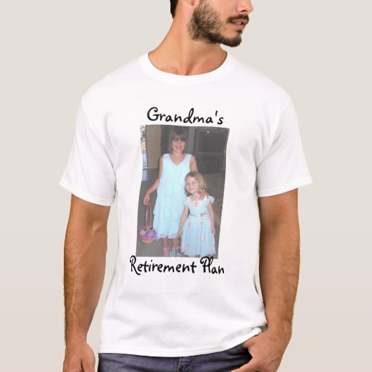 Oesterteelt, oma's, pensioenplan t-shirt (Voorkant)