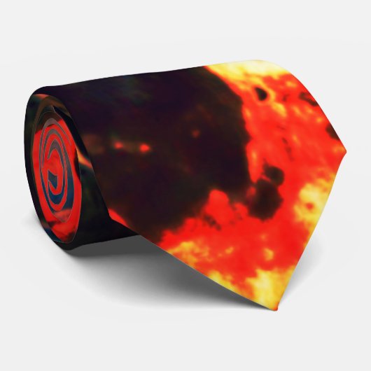 oesterwand van het zee op vlammenvulkaanlava of br stropdas (Opgerold)