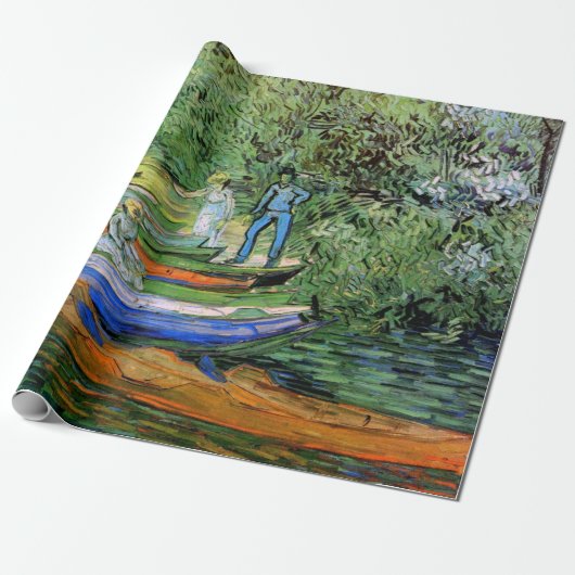 Oever van de Oise bij Auvers van Vincent van Gogh Cadeaupapier (Uitgerold)