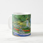 Oever van de Oise bij Auvers van Vincent van Gogh Koffiemok (Voorkant links)