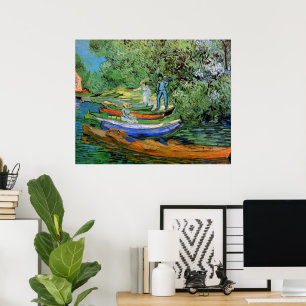 Oever van de Oise bij Auvers van Vincent van Gogh Poster