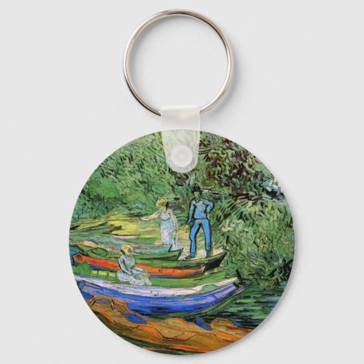 Oever van de Oise bij Auvers van Vincent van Gogh Sleutelhanger (Voorkant)
