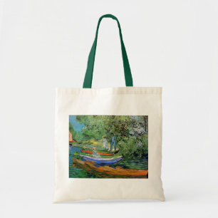 Oever van de Oise bij Auvers van Vincent van Gogh Tote Bag