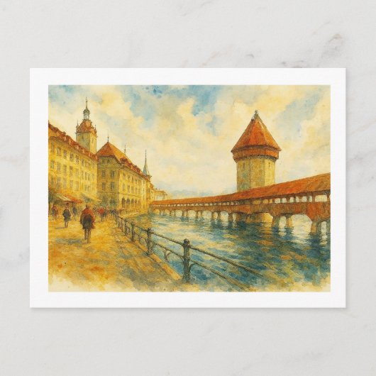Oever van Luzern, Briefkaart (Voorkant)