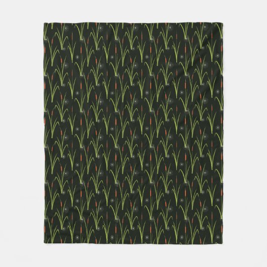 Oeverbiespatroon Fleece Deken (Voorkant)