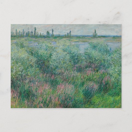 Oevers van de Seine bij Vétheuil, Monet 1881 Briefkaart (Voorkant)