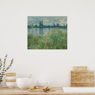 Oevers van de Seine door Claude Monet Poster