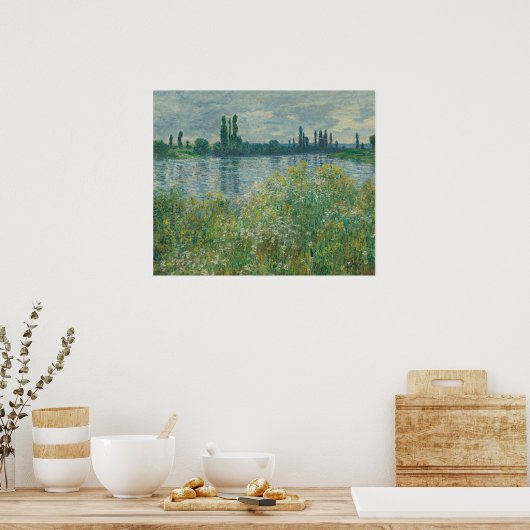 Oevers van de Seine door Claude Monet Poster (Keuken)