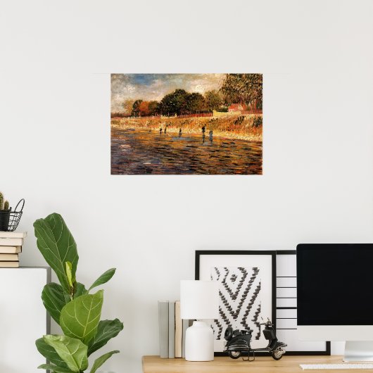 Oevers van de Seine van Vincent van Gogh Poster (Thuiskantoor)