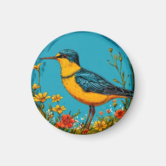 Oeverzwaluw vogel magneet (Voorkant)