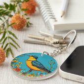 Oeverzwaluw vogel sleutelhanger (Voorkant Rechts)