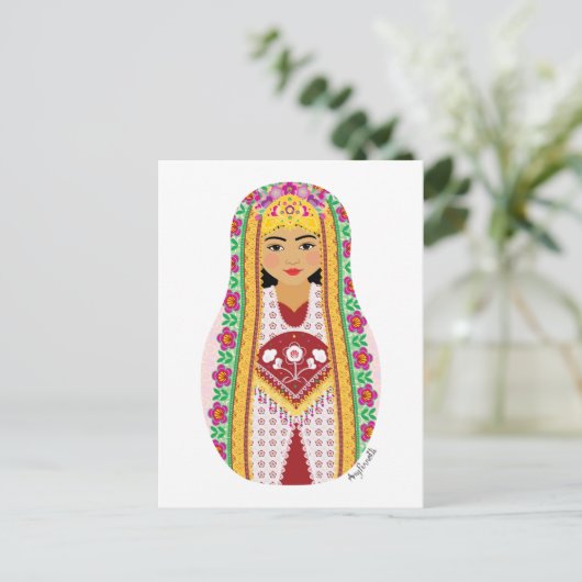 Oezbeeks Matryoshka-Briefkaart Briefkaart (Staand voorkant)