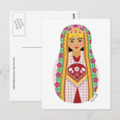 Oezbeeks Matryoshka-Briefkaart Briefkaart (Voorkant / Achterkant)
