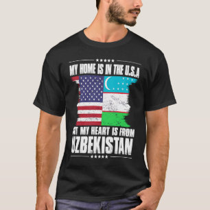 Oezbeekse Amerikaanse patriot Grown Proud Home Hea T-shirt