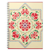 Oezbeekse etnische  ornament suzanisuzani, stof notitieboek (Voorkant)