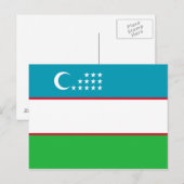 Oezbeekse vlag briefkaart (Voorkant / Achterkant)