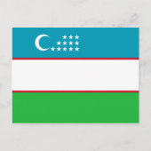 Oezbeekse vlag briefkaart (Voorkant)