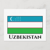 Oezbeekse vlag briefkaart (Voorkant)