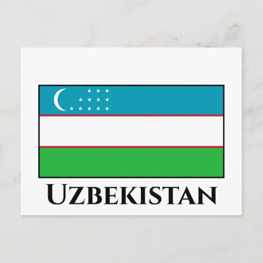 Oezbeekse vlag briefkaart (Voorkant)