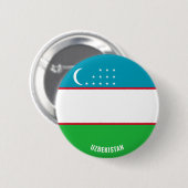 Oezbeekse vlag Charmante Patriottische Button (Voorkant /achterkant)