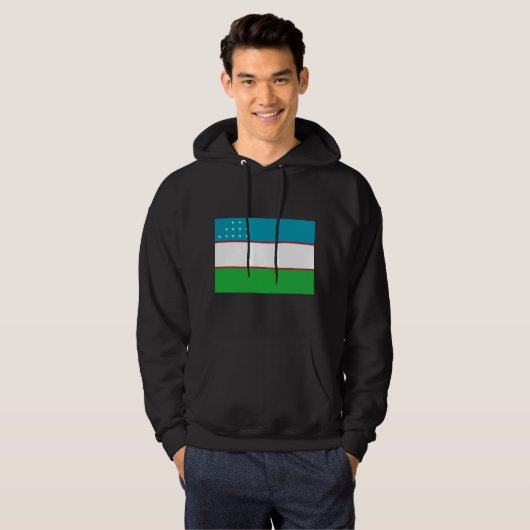 Oezbeekse vlag hoodie (Voorkant volledig)
