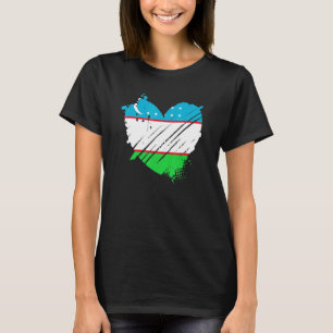 Oezbeekse vlag Ik hou ervan dat het in mijn DNA vo T-shirt