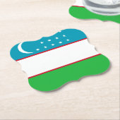 Oezbeekse vlag kartonnen onderzetters (Gekanteld)