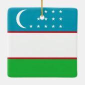 Oezbeekse vlag keramisch ornament (Achterkant)