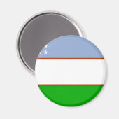 Oezbeekse vlag magneet (Voorkant / Achterkant)