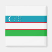 Oezbeekse vlag magneet (Voorkant)