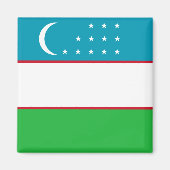 Oezbeekse vlag magneet (Voorkant)