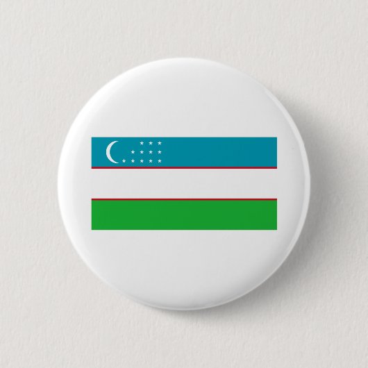 Oezbeekse vlag ronde button 5,7 cm (Voorkant)